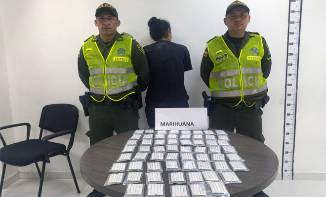 60 bolsas plásticas con marihuana 