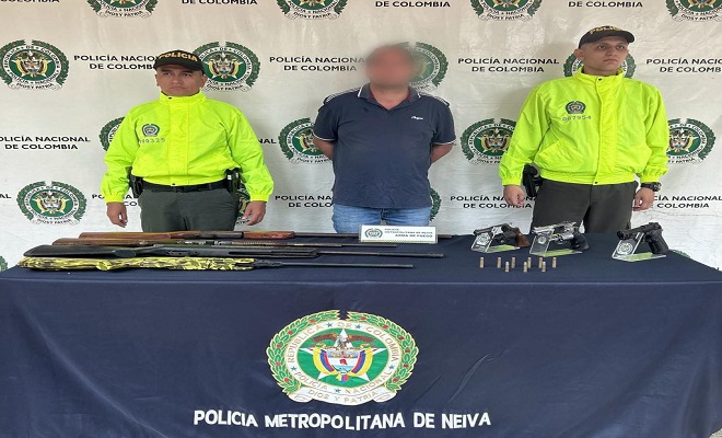 Capturado un hombre con diferentes armas de fuego ilegales