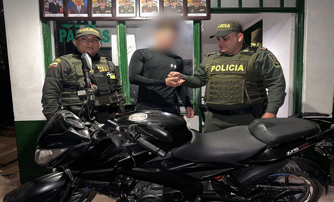 Policía Nacional en una rápida reacción logra la recuperación de una motocicleta