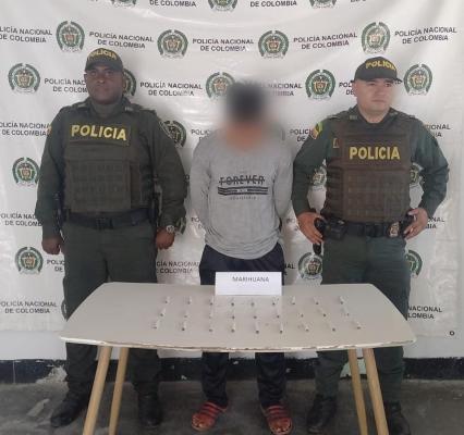 Policía Nacional evita la comercialización de bazuco y marihuana