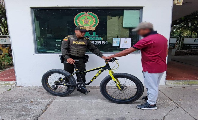 Policía Nacional logra la recuperación de una bicicleta