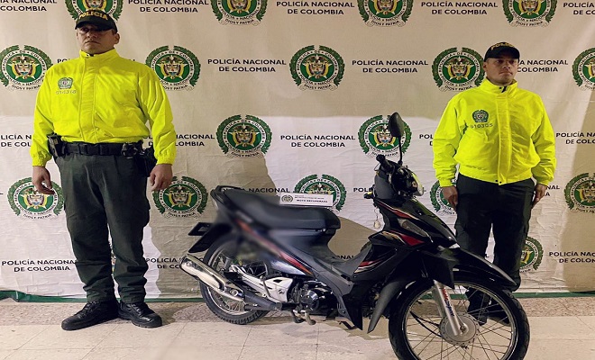 La Policía Nacional logra recuperar una motocicleta que habían hurtado