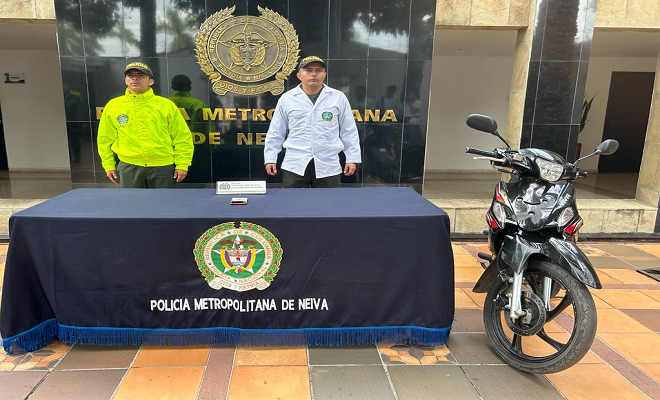 Policía Nacional, logra recuperar una motocicleta y un teléfono 