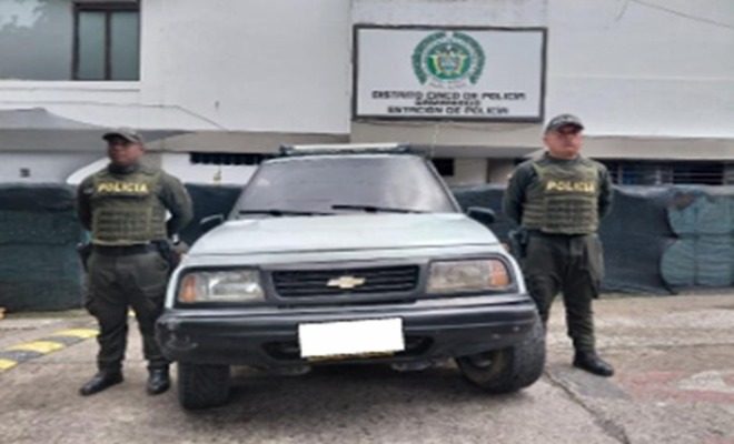 Recuperación de cuatro vehículos en Nariño