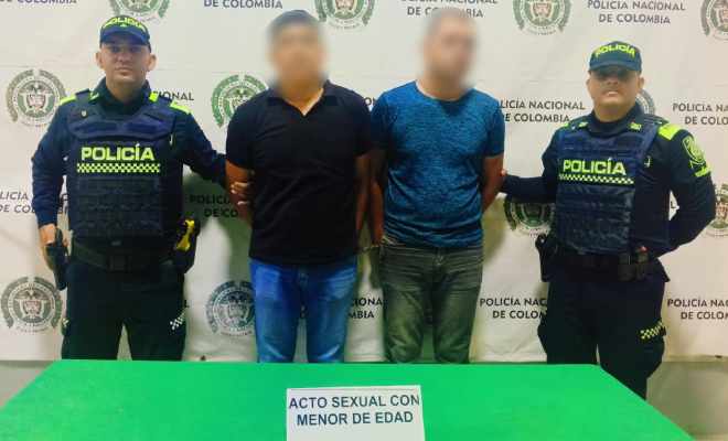 La Policía Nacional en la metropolitana de Barranquilla reafirma su compromiso en la protección de niños, niñas y adolescentes. Señalados presuntamente de incurrir en el delito de demanda de explotación sexual comercial de persona menor de 18 años.