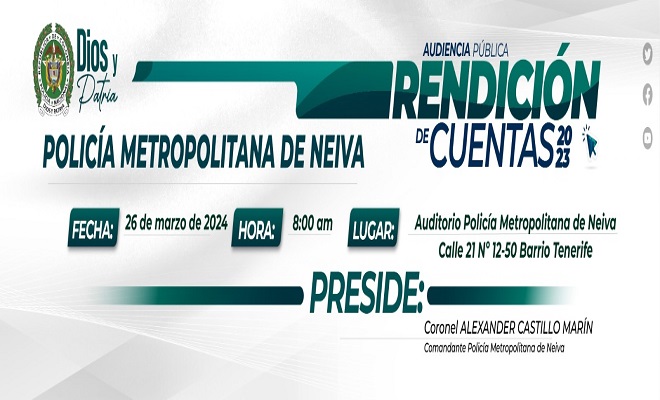 Rendición de Cuentas de Policía Metropolitana de Neiva 