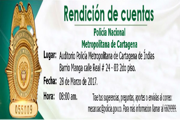 Rendición-de-cuentas-Policía-Metropolitana-de-Cartagena. Rendición-de-cuentas-Policía-Metropolitana-de-Cartagena.