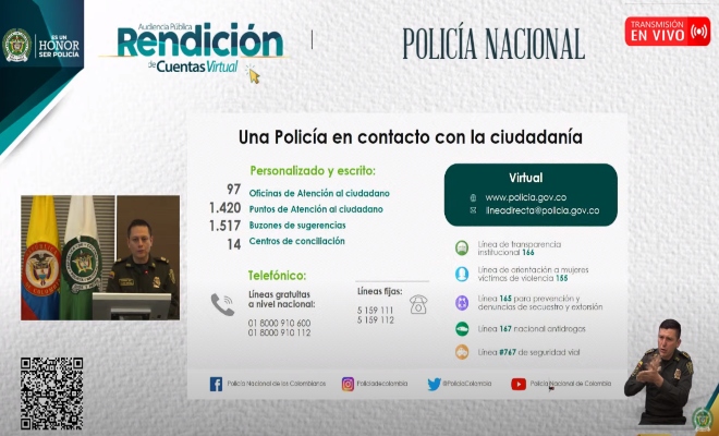 Rendición de Cuentas Policía Nacional año 2020 