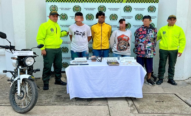 En ofensiva contra el homicidio, capturadas cuatro personas con un arma de fuego 