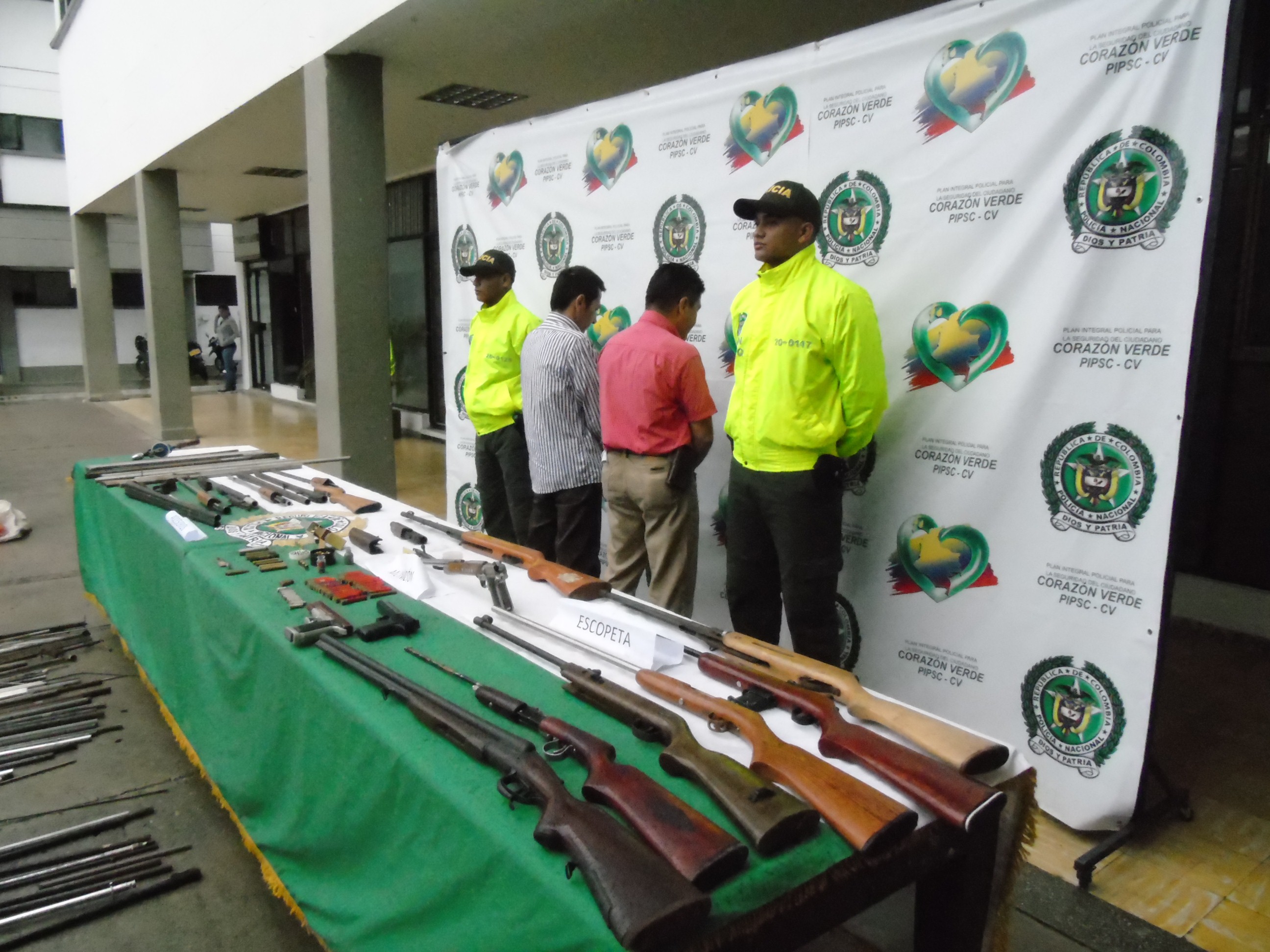 Elementos incautados-La delincuencia no tiene cabida en el departamento Elementos incautados