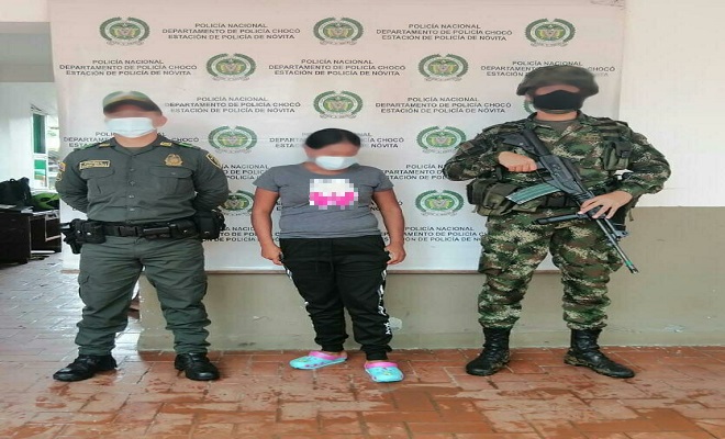 Tras las rejas presunta integrante del ELN capturada en Novita Chocó Tras las rejas presunta integrante del ELN capturada en Novita Chocó