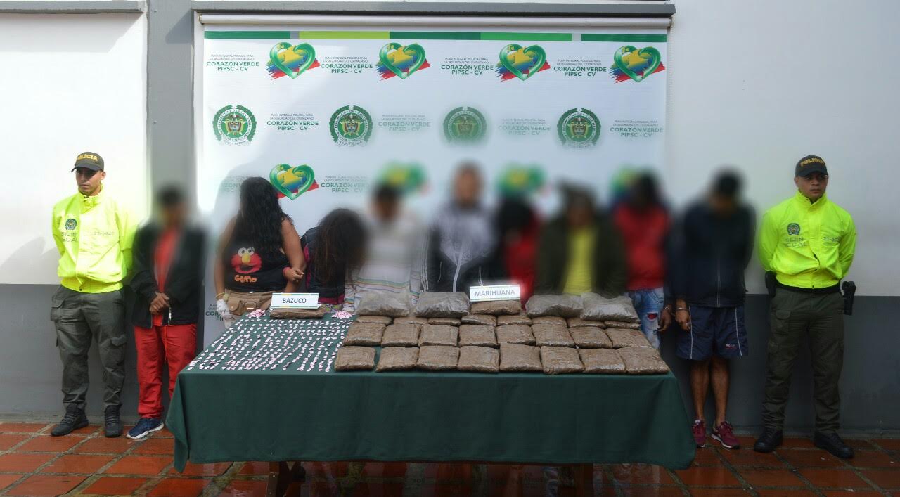 Nueve personas capturas en operación policial en Cali Estructura delincuencial dedicada al tráfico de estupefacientes