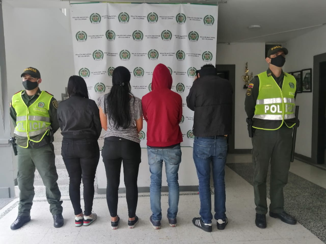 El hecho se registró en la vereda Río Claro Capturamos a cuatro personas en villamaria Caldas