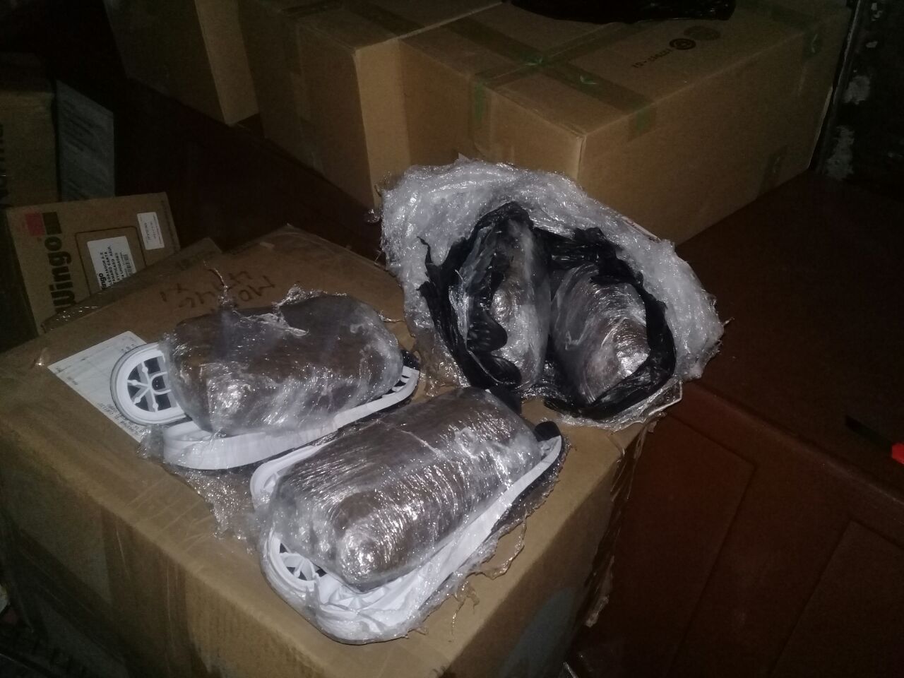 Fueron incautados 4 kilos de marihuana transportados en modalidad encomienda