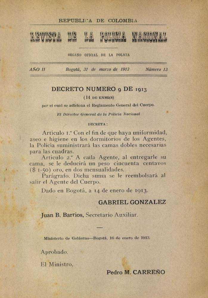 Portada de la Revista de la Polic&iacute;a