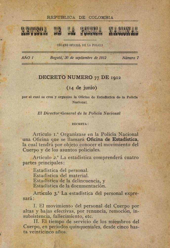 Portada de la Revista de la Polic&iacute;a