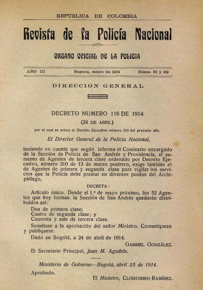 Portada de la Revista de la Polic&iacute;a