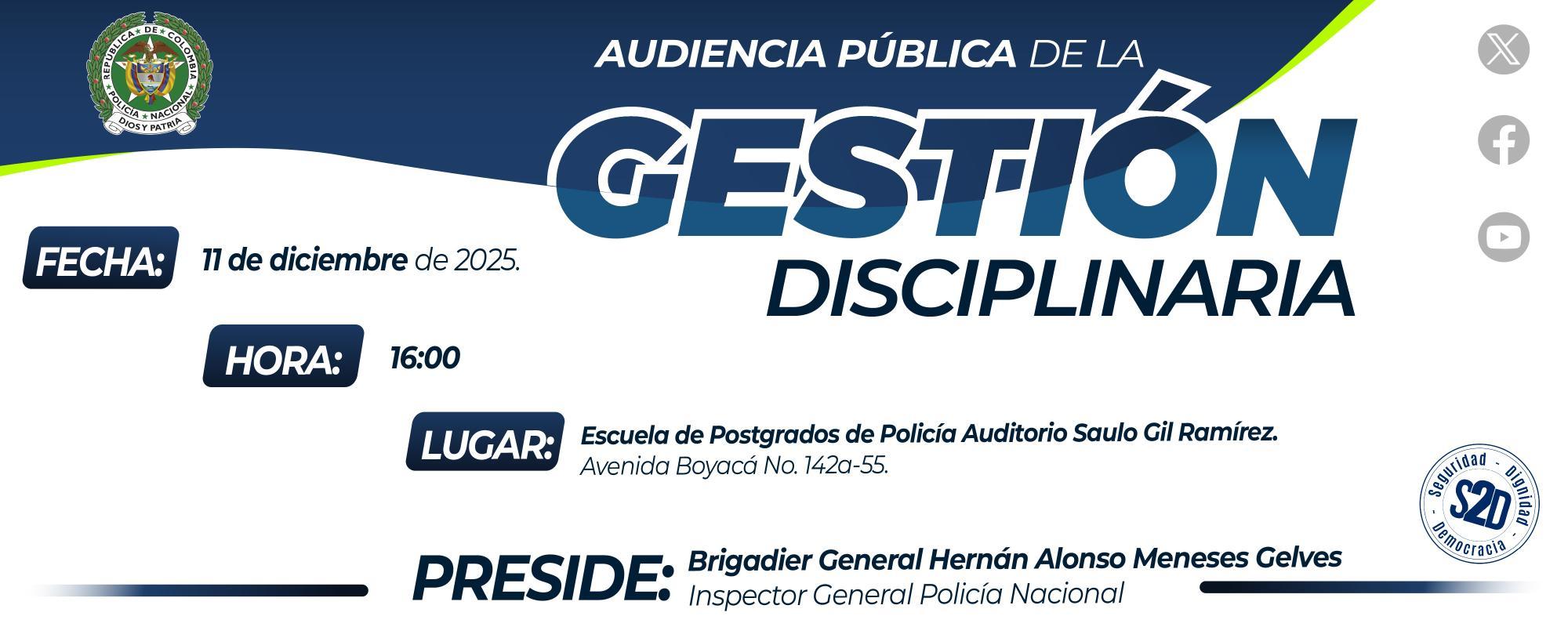 Audiencia Publica de la Gestión Disciplinaria INGER