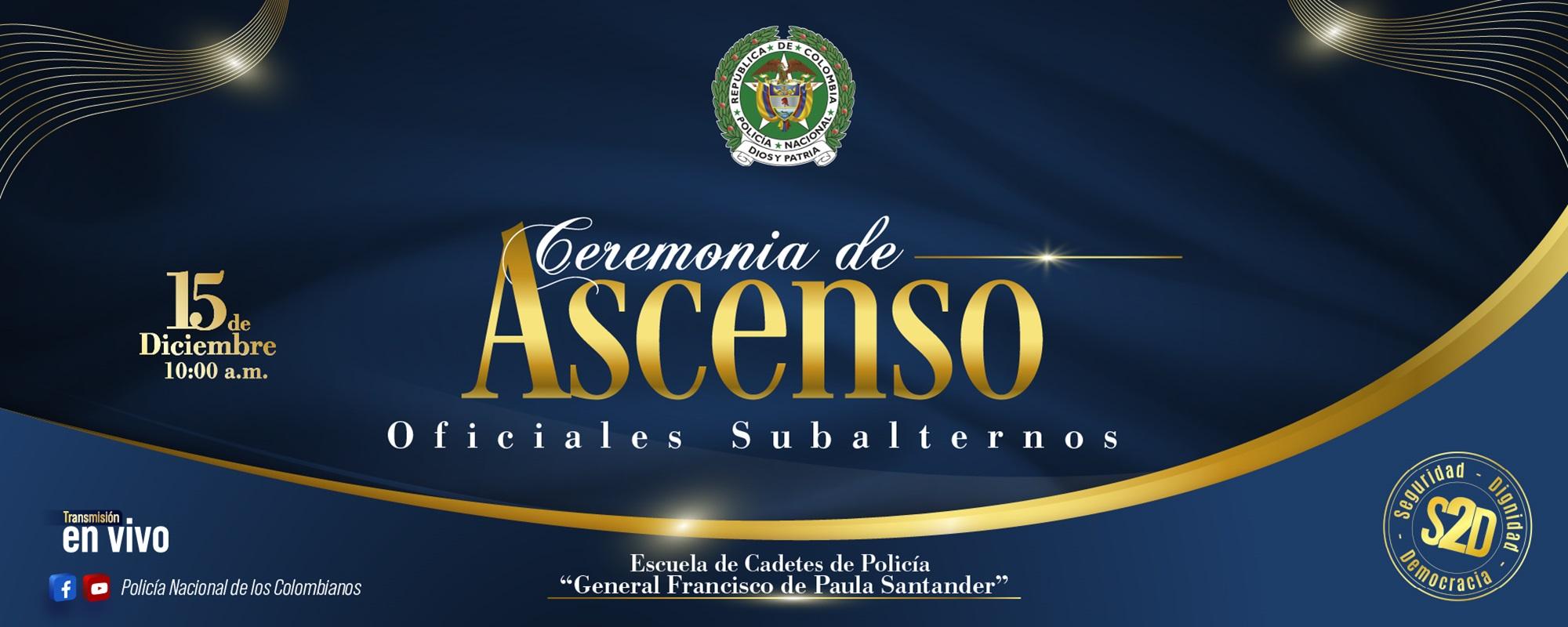 Ceremonia de ascenso oficiales subalternos
