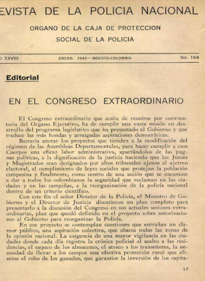 Portada de la Revista de la Policía