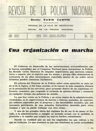 Portada de la Revista de la Policía