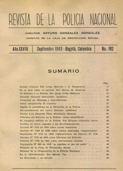 Portada de la Revista de la Policía