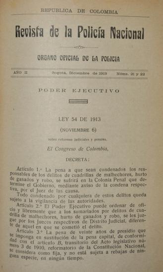 Revista Policía Nacional edición Nro. 21 y 22 Primera época