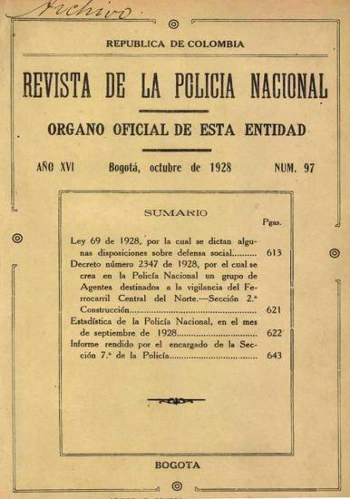 Portada de la Revista de la Policía