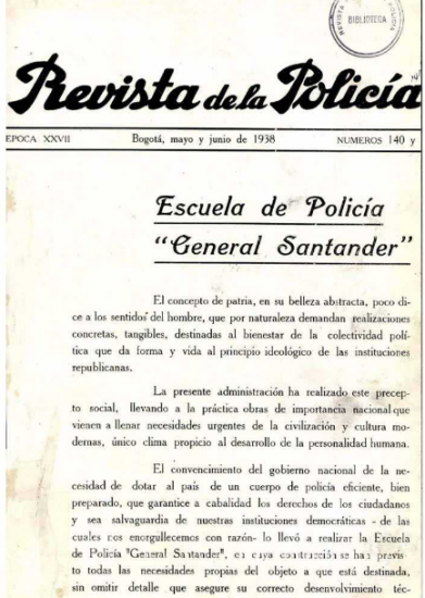 Portada de la Revista de la Policía